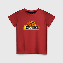 Футболка хлопковая детская Phoenix Basketball, цвет: красный