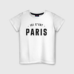 Футболка хлопковая детская ICI CEST PARIS МЕССИ, цвет: белый