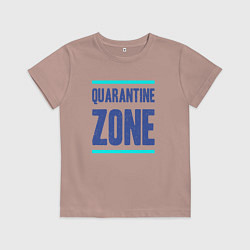 Футболка хлопковая детская Зона карантина, цвет: пыльно-розовый