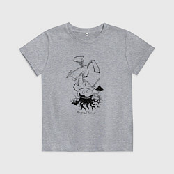Футболка хлопковая детская Курьер - Заяц 2, цвет: меланж
