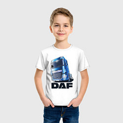 Футболка хлопковая детская Daf Truck, цвет: белый — фото 2