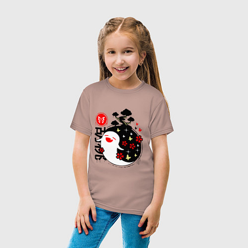 Детская футболка ГЕНШИН ИМПАКТ ДУХИ / Пыльно-розовый – фото 4