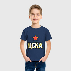 Футболка хлопковая детская ЦСКА, цвет: тёмно-синий — фото 2