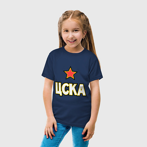 Детская футболка ЦСКА / Тёмно-синий – фото 4