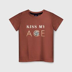 Футболка хлопковая детская Kiss My Ace, цвет: кирпичный