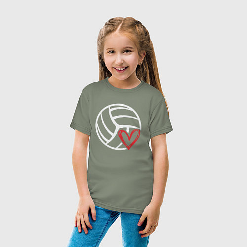 Детская футболка Love Volleyball / Авокадо – фото 4