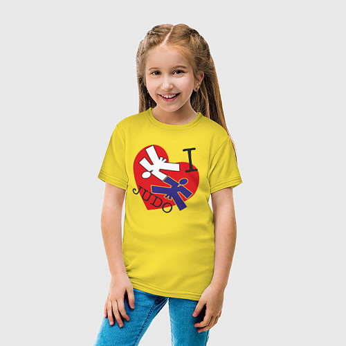 Детская футболка Люблю Дзюдо / Желтый – фото 4