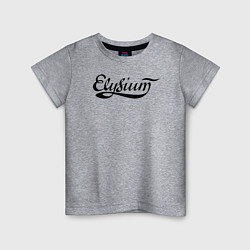 Футболка хлопковая детская Elysium логотип, цвет: меланж