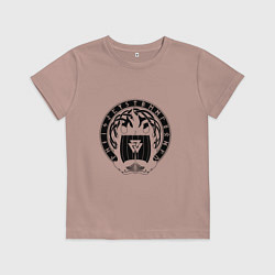 Футболка хлопковая детская ВАЛЬКНУТ VALKNUT ДРАККАР Z, цвет: пыльно-розовый