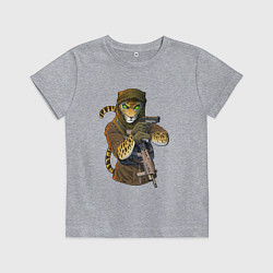 Футболка хлопковая детская Песчаный отряд, цвет: меланж