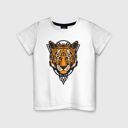 Футболка хлопковая детская Tiger Style, цвет: белый