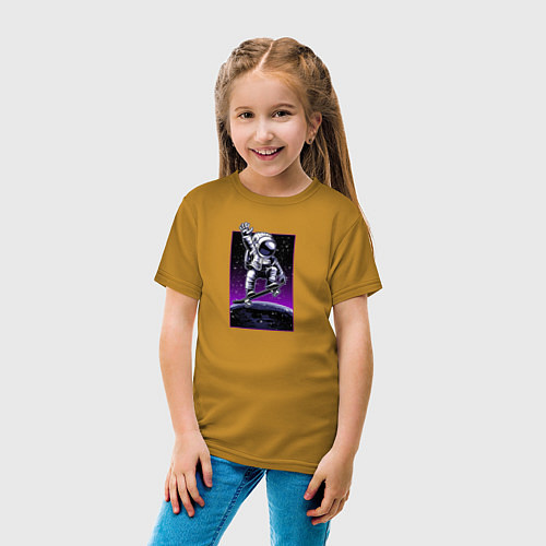 Детская футболка Астронавт / Горчичный – фото 4