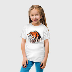 Футболка хлопковая детская Sport Tigers, цвет: белый — фото 2