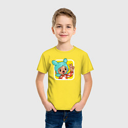 Футболка хлопковая детская Icon Toca Boca, цвет: желтый — фото 2