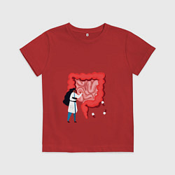 Футболка хлопковая детская Мой внутренний мир, цвет: красный