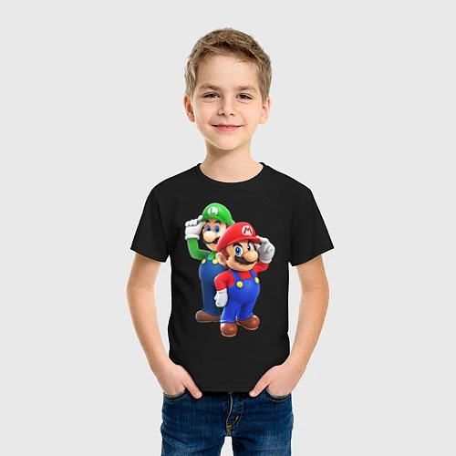 Детская футболка Mario Bros / Черный – фото 3
