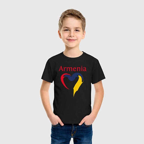 Детская футболка Armenia Heart / Черный – фото 3
