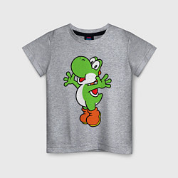 Футболка хлопковая детская Yoshi, цвет: меланж