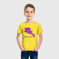 Футболка хлопковая детская Армения Armenia, цвет: желтый — фото 2