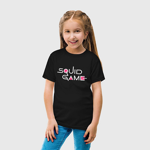 Детская футболка Squid Game name / Черный – фото 4
