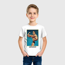 Футболка хлопковая детская Arnold PUMP, цвет: белый — фото 2
