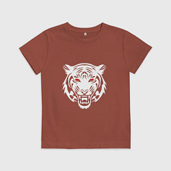 Футболка хлопковая детская Eye Tiger, цвет: кирпичный