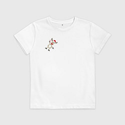 Футболка хлопковая детская Новогодний Олень!, цвет: белый