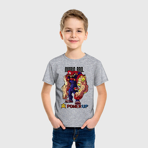 Детская футболка Big Mario / Меланж – фото 3