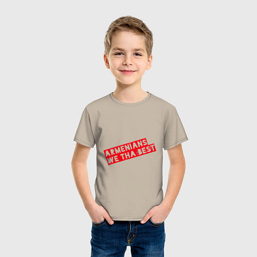 Детская футболка Армяне - мы лучшие / Миндальный – фото 3