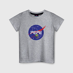Футболка хлопковая детская Pepe Pepe space Nasa, цвет: меланж