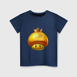 Футболка хлопковая детская GoldToad, цвет: тёмно-синий
