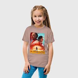 Футболка хлопковая детская FAR CRY 6 ФАР КРАЙ 6 ПОСТЕР, цвет: пыльно-розовый — фото 2