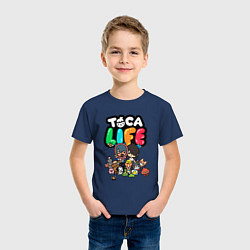 Футболка хлопковая детская Toca Life, цвет: тёмно-синий — фото 2