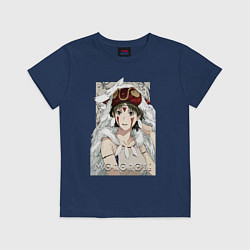 Футболка хлопковая детская Princеss mononoke, цвет: тёмно-синий