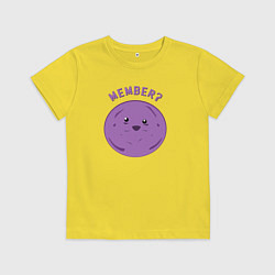 Футболка хлопковая детская А ты помнишь? Ягодки - вспоминашки Южный парк, цвет: желтый