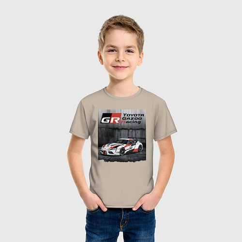 Детская футболка Toyota Gazoo Racing Team / Миндальный – фото 3