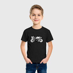 Футболка хлопковая детская Blink 182 лого, цвет: черный — фото 2