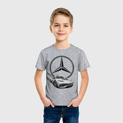 Футболка хлопковая детская Mercedes - команда победителей!, цвет: меланж — фото 2