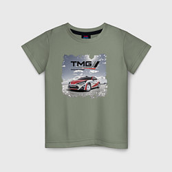 Футболка хлопковая детская Toyota TMG Racing Team Germany, цвет: авокадо