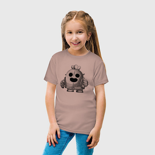 Детская футболка Спайк Бравл старс / Пыльно-розовый – фото 4