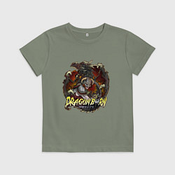 Футболка хлопковая детская TES SKYRIM DOVAHKIN FUS RO DAH, цвет: авокадо