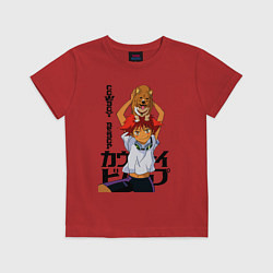 Футболка хлопковая детская Ein & Ed, цвет: красный