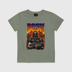 Футболка хлопковая детская DOOM 64, цвет: авокадо