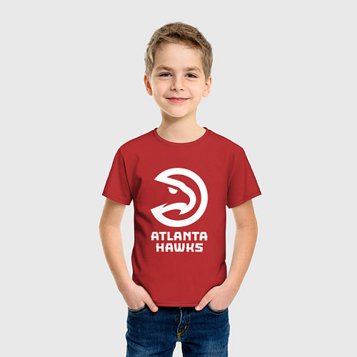 Детская футболка Атланта Хокс, Atlanta Hawks / Красный – фото 3