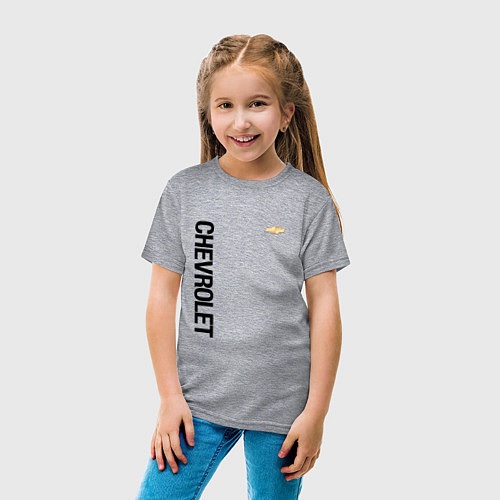 Детская футболка Шевроле Логотип / Меланж – фото 4
