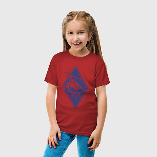 Детская футболка Volvo викинг / Красный – фото 4