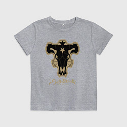 Футболка хлопковая детская Черный Бык, цвет: меланж