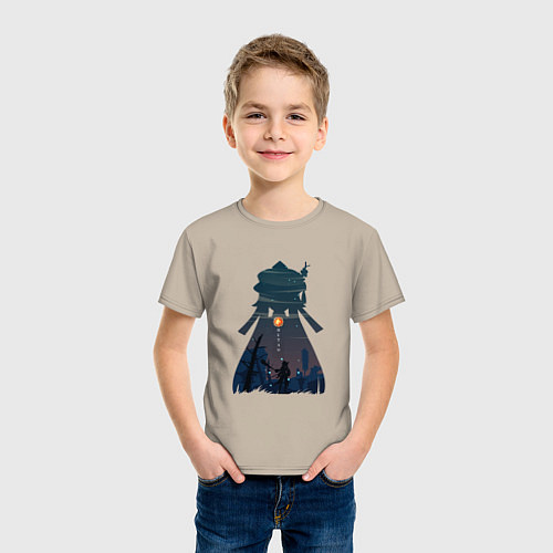 Детская футболка Hu Tao Ху Тао / Миндальный – фото 3