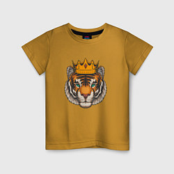 Детская футболка Тигр в короне Tiger in the crown