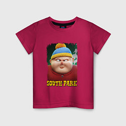 Футболка хлопковая детская Eric Cartman 3D South Park, цвет: маджента